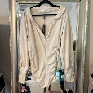 Elegant Cream Women's Dress